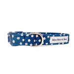 'AMELIA' DOG COLLAR AND OPTIONAL LEAD IN BLUE