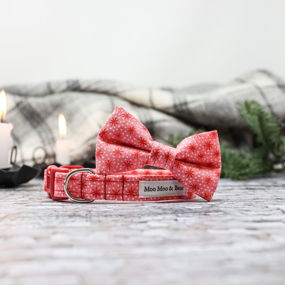 'FURRY & BRIGHT' RED DOG BOW TIE
