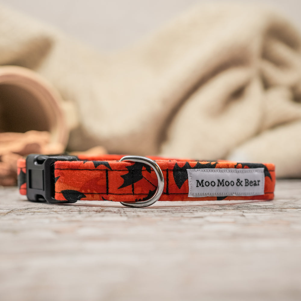 HALLOWEEN ORANGE BATS COLLAR