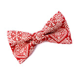 close up of lace scandi dog bow tie pattern