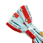'ROAD TRIP' DOG BOW TIE IN RED