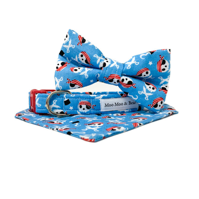 'CAPTAIN JACK' DOG BOW TIE IN BLUE