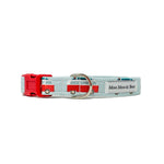 'ROAD TRIP' DOG COLLAR AND OPTIONAL LEAD IN RED