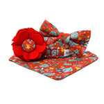 CHRISTMAS AT LIBERTY FESTIVE JOY RED DOG BOW TIE