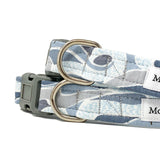 'FELLS AND PEAKS' DOG COLLAR AND OPTIONAL LEAD IN GREY