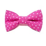 pink star dog collar bow