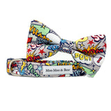 comic inspired dog bow tie | Moo Moo & Bear