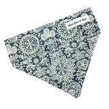 Grey scandi inspired cotton dog bandana
