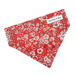 Liberty amelie red floral dog bandana