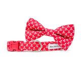 Jolly Roger red skull and crossbones dog bow tie | Moo Moo & Bear