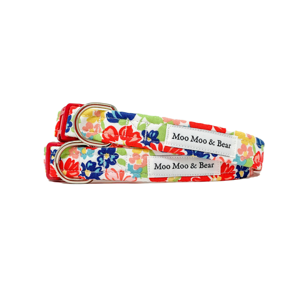 Vintage inspired floral handmade dog collar | Moo Moo & Bear