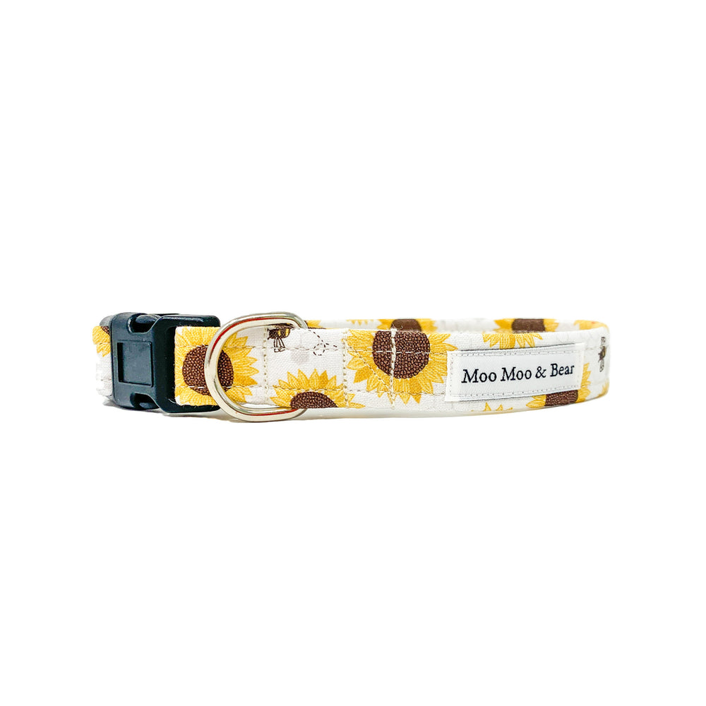 sunflower handmade dog collars | Moo Moo & Bear