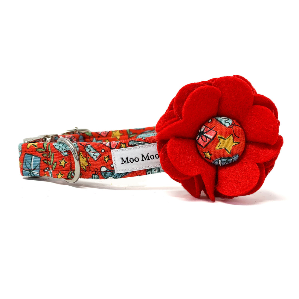 CHRISTMAS AT LIBERTY FESTIVE JOY RED DOG BOW TIE