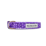 handmade purple star dog collar