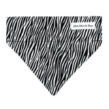 animal print dog bandana - Zebra