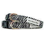 zebra print dog collar handmade