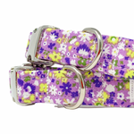 LIBERTY OF LONDON BLOOMSBURY BLOSSOM DOG COLLAR AND OPTIONAL LEAD IN LILAC