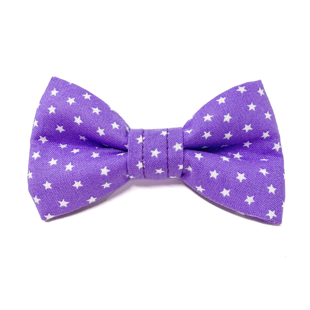 purple star dog bow tie