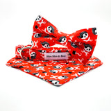 'CAPTAIN JACK' DOG COLLAR AND  LEAD SET IN RED