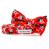 captain jack red pirate dog collar dickie bow tie