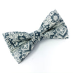'LACE' DOG BOW TIE IN STEEL GREY