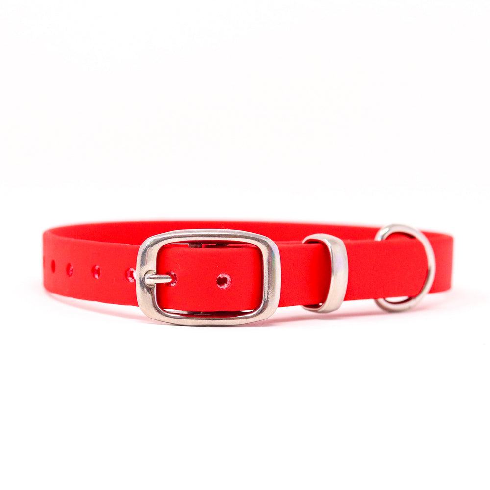 THE MEADOW COLLECTION GENUINE BIOTHANE® DOG COLLAR -1ST EDITION - SCARLET