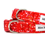 'POP' DOG COLLAR AND OPTIONAL LEAD IN RED
