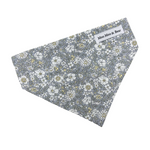 Liberty of London dog bandana in pebble grey floral