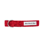 LIBERTY OF LONDON WILTSHIRE RUBY COTTON DOG COLLAR AND OPTIONAL LEAD
