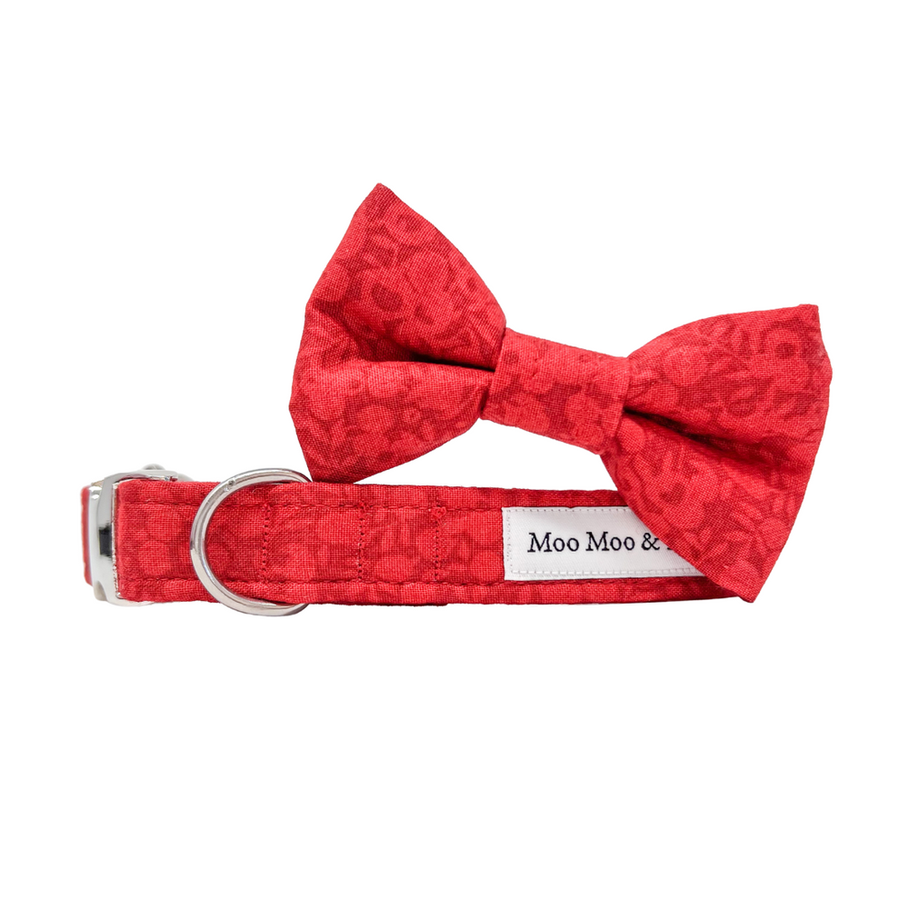 red liberty dog collar bow tie | Handmade