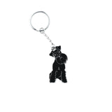 black schnauzer enamel key ring for dog lovers